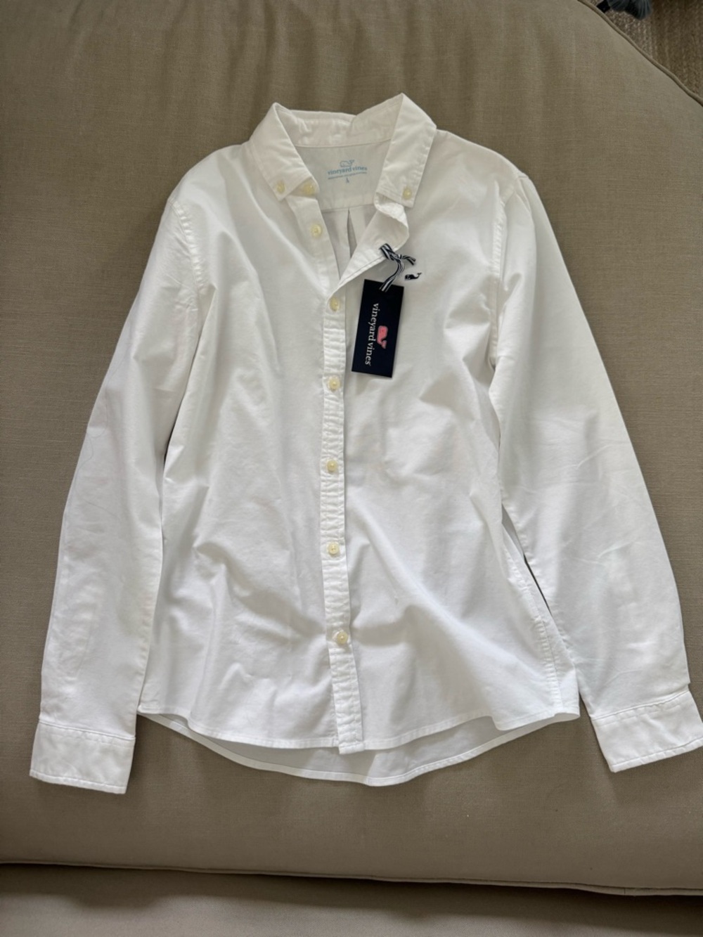 Vineyard Vines Boys White Oxford Button-Down Shirt